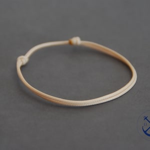 Eenvoudige dunne minimalistische armband voor mannen vrouwen, surferarmband handgemaakte boho zomerfestivalsieraden, waterdichte katoenen armband cadeau