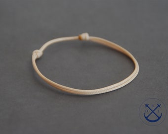 Bracciale minimalista sottile semplice - Eleganti bracciali con corda cerata - Il suo bracciale in cotone, bracciale unisex, donne da uomo, macrame