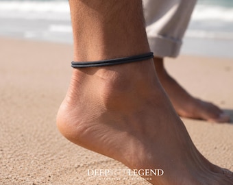 Simple Paracord Anklet Mens Womens Ankle Bracelet Knotted Anklet Basic Jewelry Minimalist Anklet Bracelet