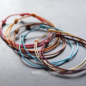 Simple Thin Minimalist Bracelet for Men Women, Surfer Bracelet Handmade Boho Summer Festival Jewelry, Waterproof Cotton Bracelet Gift