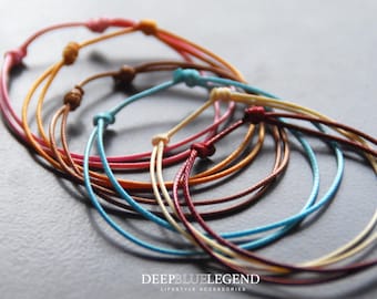 Simple Thin Minimalist Bracelet for Men Women, Surfer Bracelet Handmade Boho Summer Festival Jewelry, Waterproof Cotton Bracelet Gift