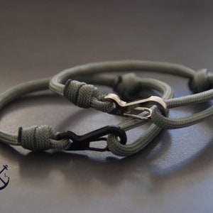 Couples CLASP Bracelets Set of 2 Bracelets Silver Grey Mens Womens Bracelets Couples Gift His and Her Jewellery Couples Love Bracelets