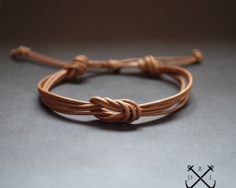 Handmade Cotton Knot Bracelet: Adjustable Cord, Subtle Outdoor Style