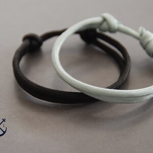 His and Hers Minimalist Paracord Bracelets Set of 2 Couples Gift Bracelets for Couples Jewelry for Men and Women Love Bracelets Gift Couple image 6