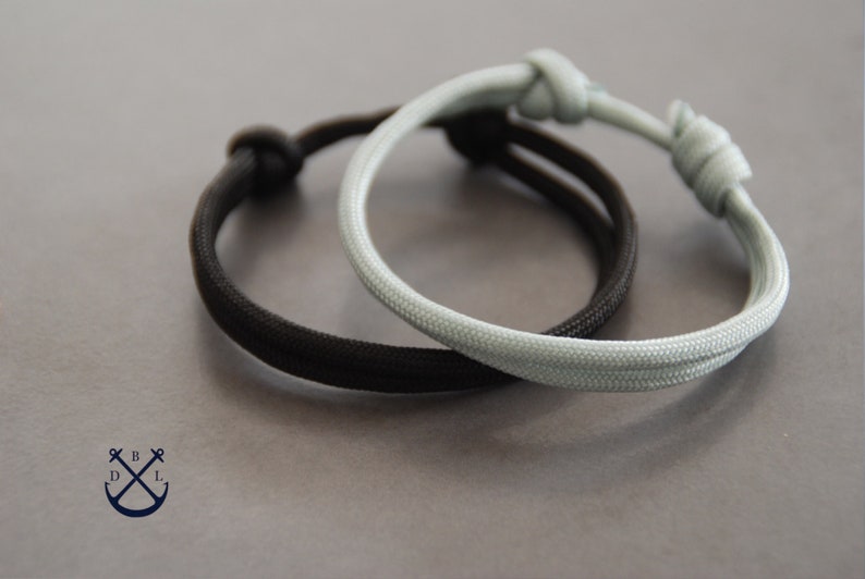 His and Hers Minimalist Paracord Bracelets Set of 2 Couples Gift Bracelets for Couples Jewelry for Men and Women Love Bracelets Gift Couple image 6