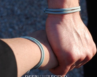 Set of 2 Custom Paracord Bracelets Minimalist Rope Couples Gift Friendship Bracelets Gift for Boyfriend BFF Personalized Partners Bracelet