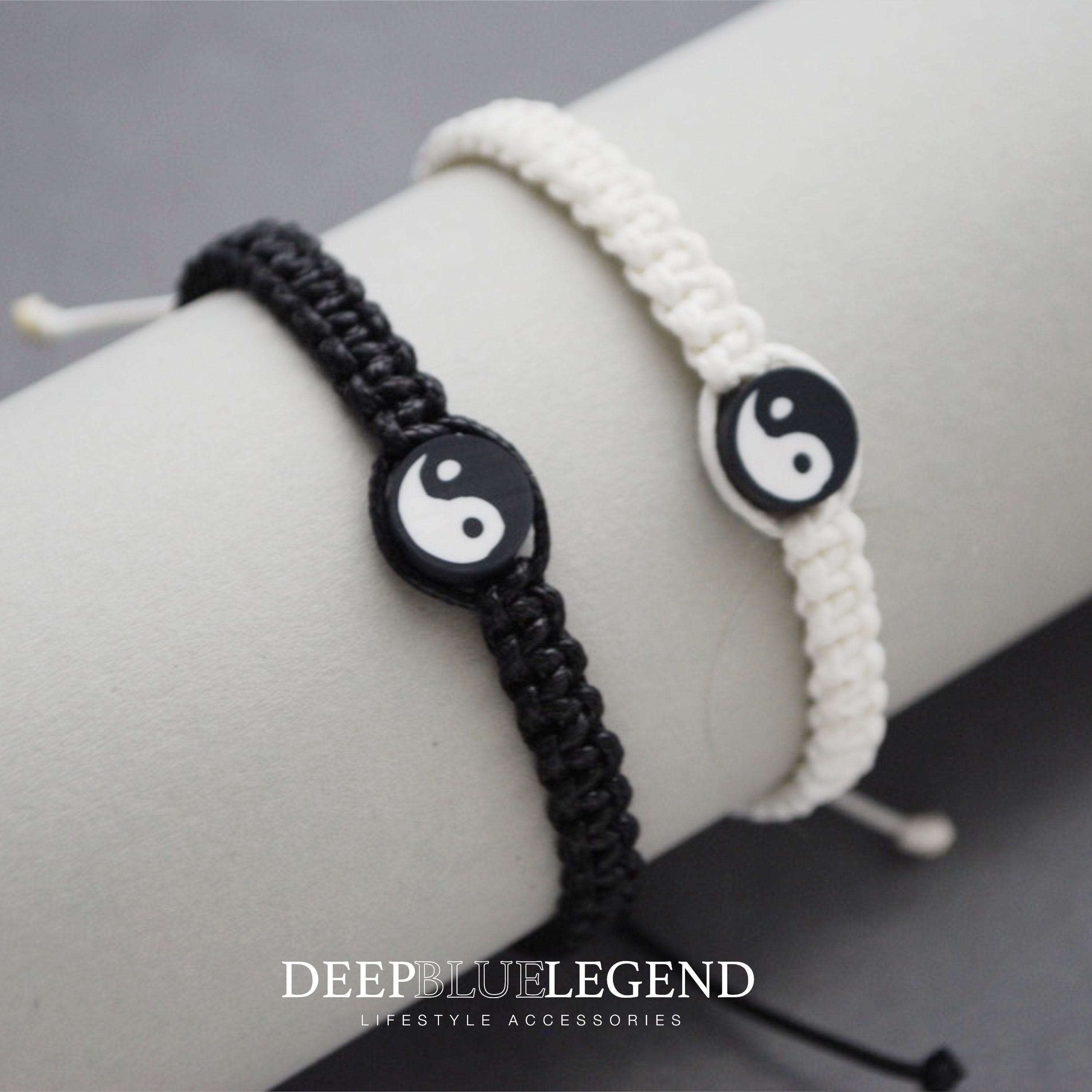 Set of 2 Yin Yang Couple Bracelets Handmade Minimalist Couple Bracelet Matching Bracelets Anniversary Gift Bracelet Set Gift for BF GF BFF