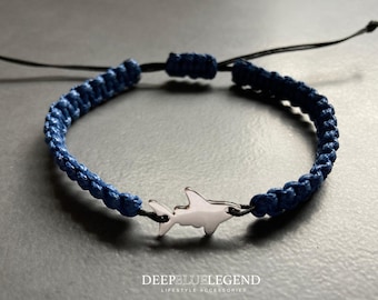 Shark Charm Bracelet, Silver Ocean Jewerly, Handmade Surfer Style, Coastal Gift, Adjustable Beach Bracelet