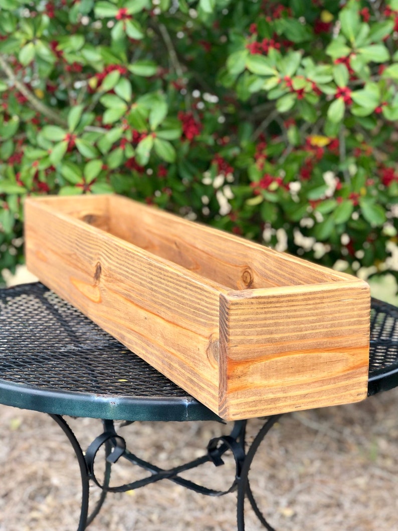 Malinasbeautyblog Rustic Wood Planter Box Centerpiece