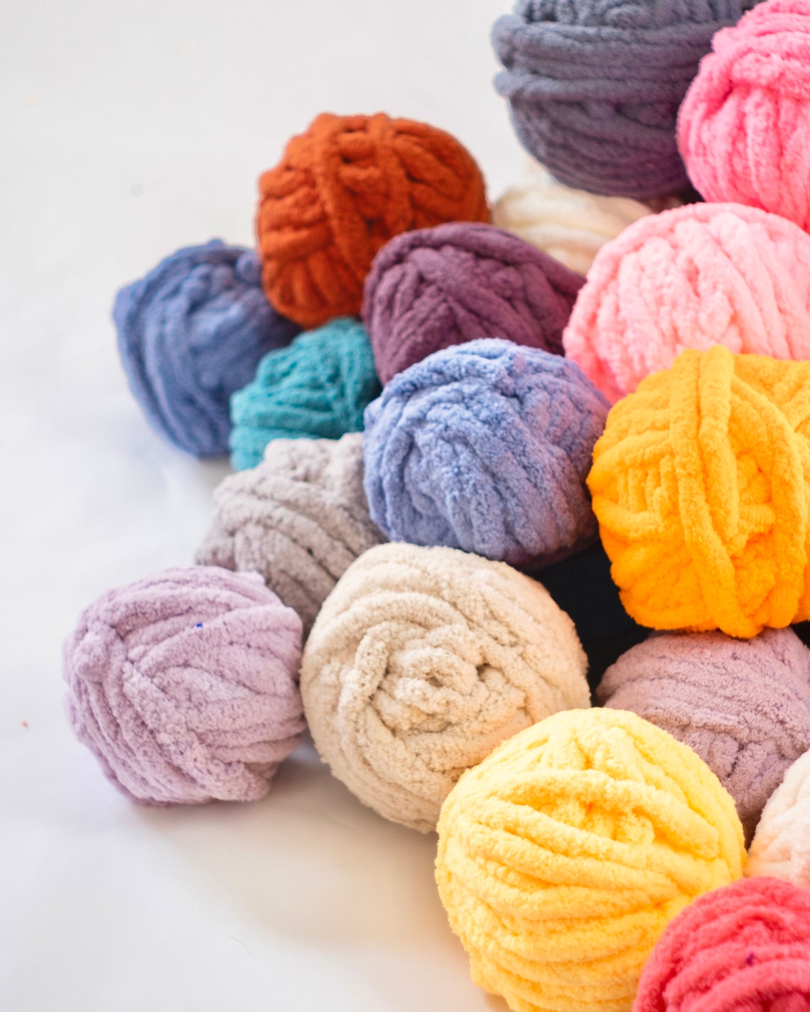 Chunky Chenille Yarn Jumbo 7 2cm Hand Knitting Etsy