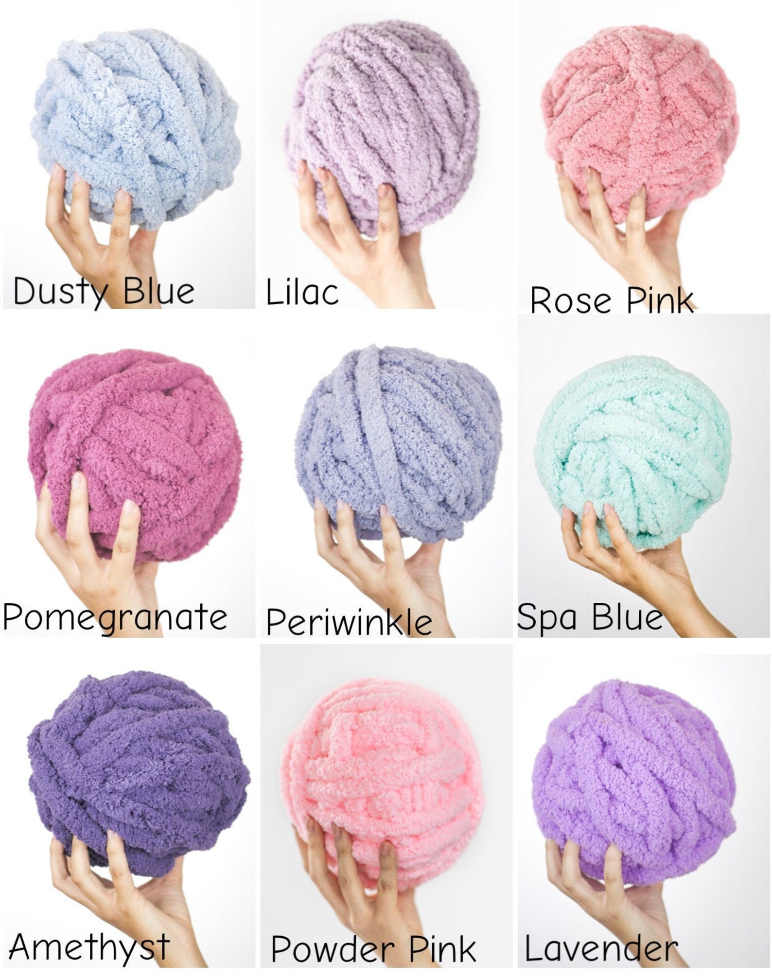 Chunky Chenille Yarn Jumbo 7 2cm Hand Knitting Etsy