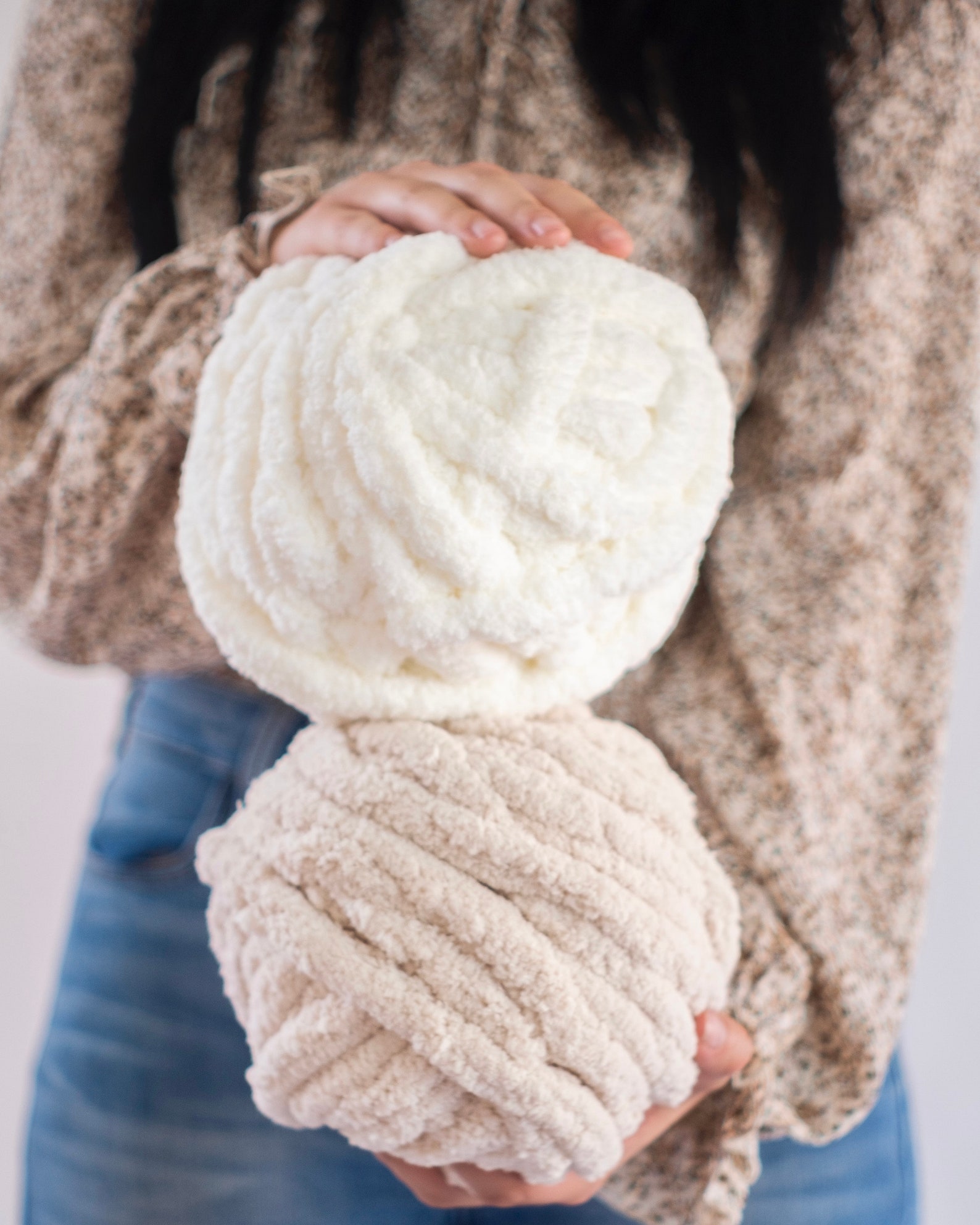 Chunky Chenille Yarn Jumbo 7 2cm Hand Knitting Etsy