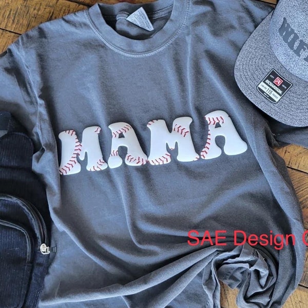 Baseball Print Vinyl Shirt Etsy