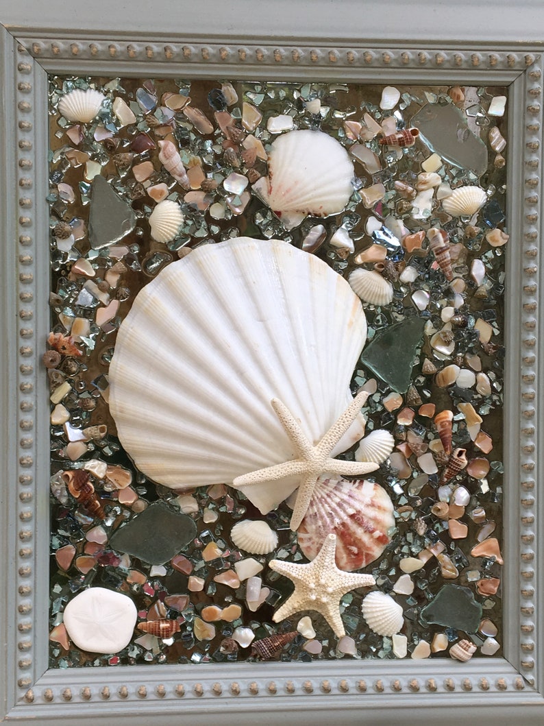 Sea Glass Window ArtBeach Glass Window ArtBeachscapeBeach Resin ArtBeach Glass ArtSeashell ArtStarfish Beach ArtCoastal Glass Art