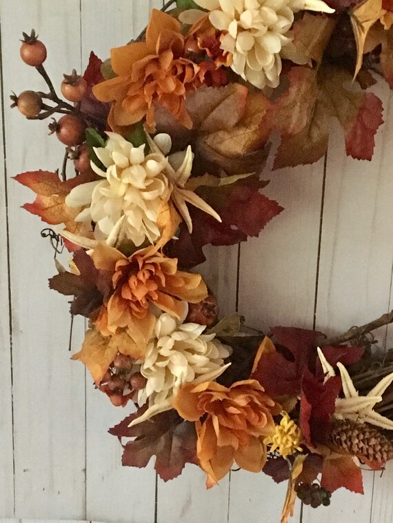 Coastal Wreath Beach Wreath Starfish Wreath Front Door Wreath Everyday Wreath Rustic Wreath Beach House Decor Coastal Home Decor