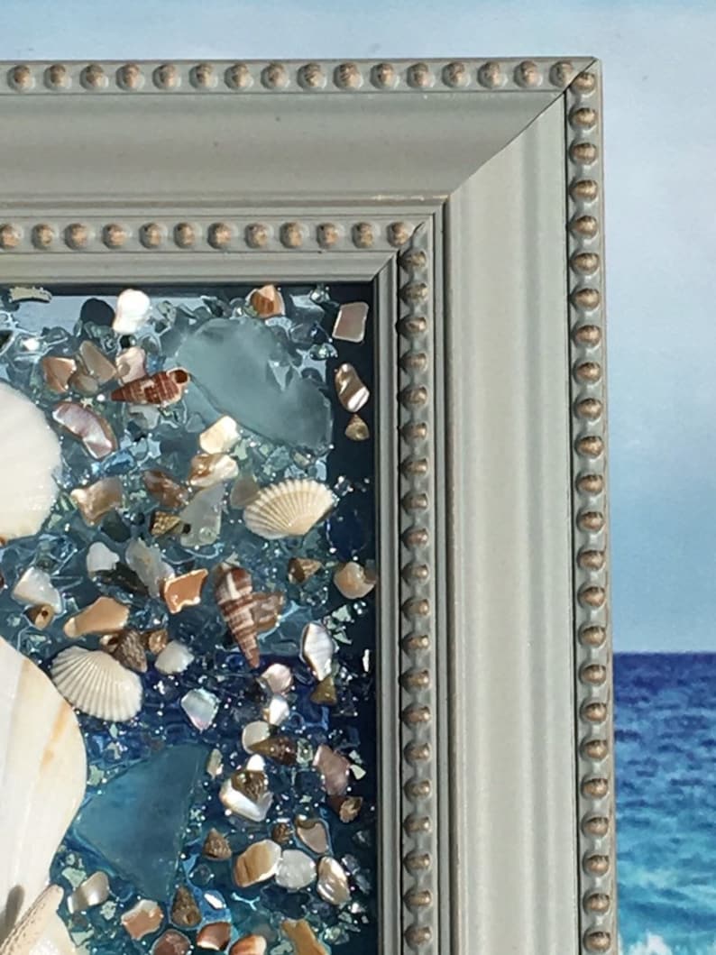 Sea Glass Window ArtBeach Glass Window ArtBeachscapeBeach Resin ArtBeach Glass ArtSeashell ArtStarfish Beach ArtCoastal Glass Art