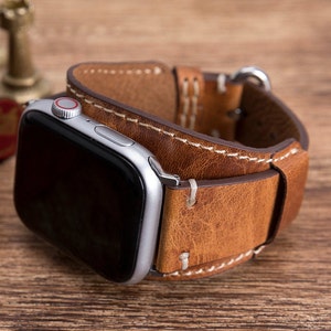 Apple Watch Band 7/SE/6/5/4/3/2/1/38mm,40mm,41mm,42mm,44mm,45mm,iWatch Band 42mm,iwatch Band 38mm, Apple Watch Brown Band,-BROWN