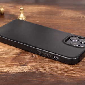 iPhone 13 Mini/13/Pro/Pro Max Leather Case,iPhone 13 Handmade Case,iPhone 13 Pro Leather Cover,iPhone 13 Pro Max Cover,iPhone13 Black Case