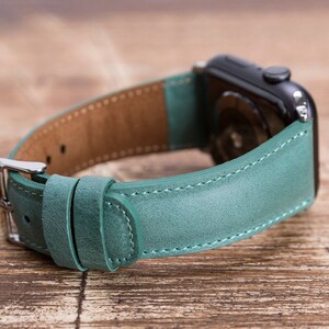 Leather Apple Watch Band 7/SE/6/5/4/3/2/1/38mm,40mm,41mm,42mm,44mm,45mm, iWatch Band 42mm, iwatch Band 38mm,Apple Watch Blue Band,BLUE