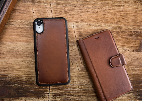 IPhone XR Leather Wallet Case iPhone XR Magnetic Detachabel | Etsy IPhone XR Leather Wallet Case iPhone XR Magnetic Detachabel | Etsy