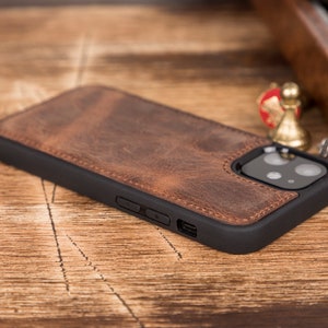 custodia in pelle iPhone 12 Mini/ 12 / Pro / Pro Max, custodia fatta a mano iPhone 12, copertina in pelle iPhone 12 Pro, copertina massima di iPhone 12 Pro, custodia marrone iPhone12