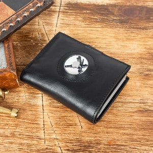 Portafoglio in pelle fatto a mano Airtag, Portafoglio in vera pelle, Portafoglio in pelle fatto a mano nero, Titolare della carta, Portafoglio della carta, Portafoglio, Portafoglio nero,NERO