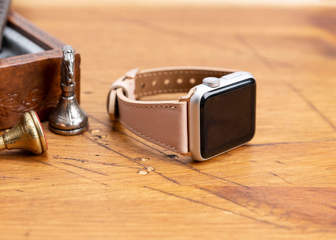 Pink Leather Apple Watch Band 1-2-3-4-5-6 PÄ°NK | Etsy