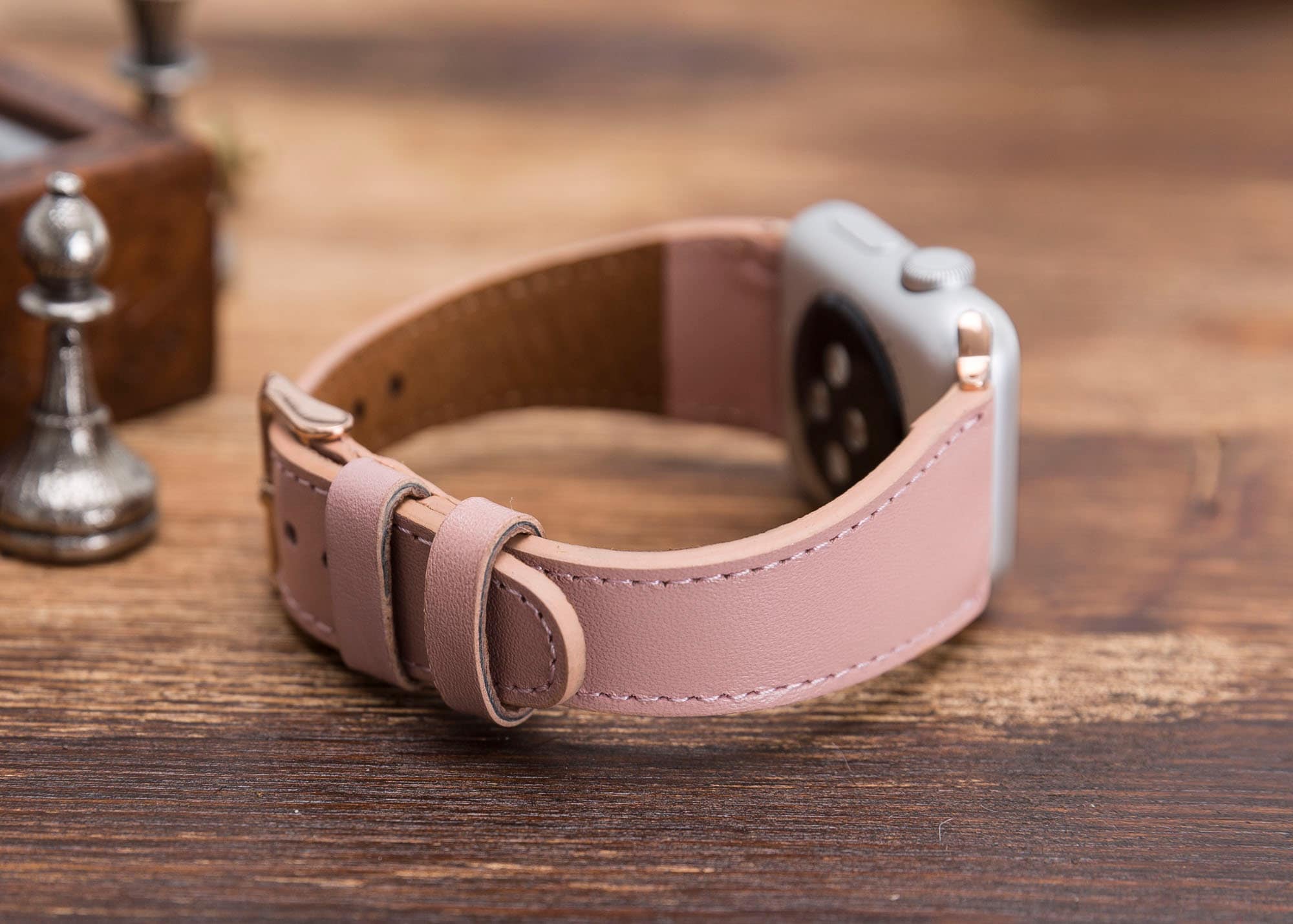 Pink Leather Apple Watch Band 123456PİNK Etsy