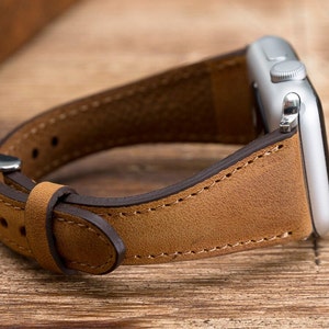 Leather Apple Watch Band ULTRA/8/7/SE/6/5/4/3/2/1/38mm,40mm,41mm,42mm,44mm,45mm,49mm,iWatch Band 8, iwatch Band,Apple Watch Brown Band,WOMAN