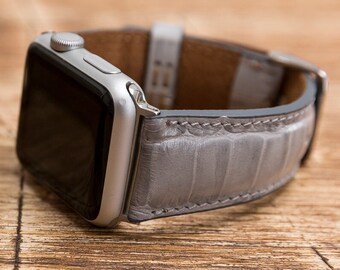 Gray Apple Watch Band 7/SE/6/5/4/3/2/1/38mm,40mm,41mm,42mm,44mm,45mm,iWatch Band 42mm,Apple Watch Strap, Apple Watch Gray Band,-WOMAN-