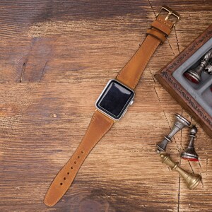 Leather Apple Watch Band 7/SE/6/5/4/3/2/1/38mm,40mm,41mm,42mm,44mm,45mm,iWatch Band 42mm, iwatch Band 38mm, Apple Watch Brown Band,WOMAN