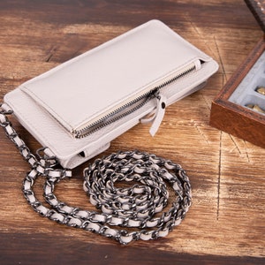 Beige Leather iPhone All Series Wallet,iPhone 15/14/13/12/11/XR/XSMAX/X/Handmade Wallet,iPhone 15 ProMax Wallet,iPhone15 Beige Wallet-BEIGE