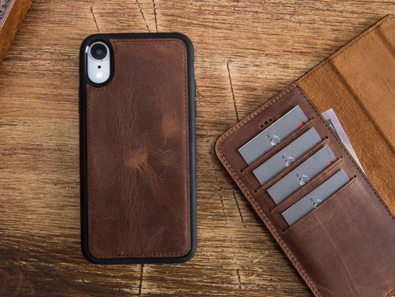 IPhone XR Leather Wallet Case iPhone XR Magnetic Detachabel IPhone XR Leather Wallet Case iPhone XR Magnetic Detachabel