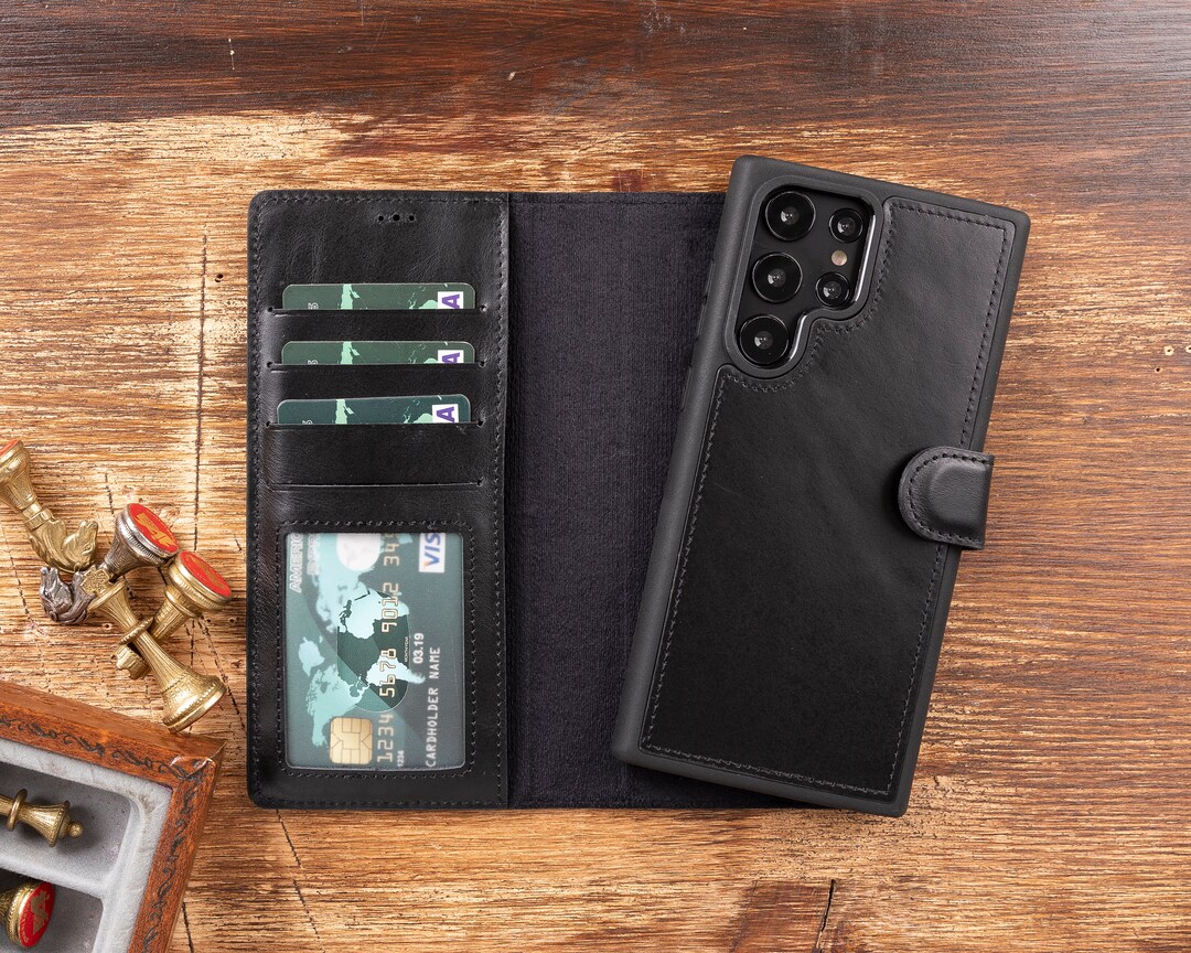 Samsung S22/S22 Plus/s22 ULTRA Leather Wallet Case Samsung Etsy