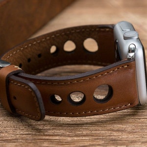 Leather Apple Watch Band ULTRA/8/7/SE/6/5/4/3/2/1/38mm,40mm,41mm,42mm,44mm,45mm,49mm,iWatch Band 42mm,iwatch Band 38mm,AppleWatch Brown Band