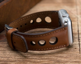 レザー Apple Watch バンド ULTRA/8/7/SE/6/5/4/3/2/1/38 mm、40 mm、41 mm、42 mm、44 mm、45 mm、49 mm、iWatch バンド 42 mm、iwatch バンド 38 mm、AppleWatch ブラウンバンド