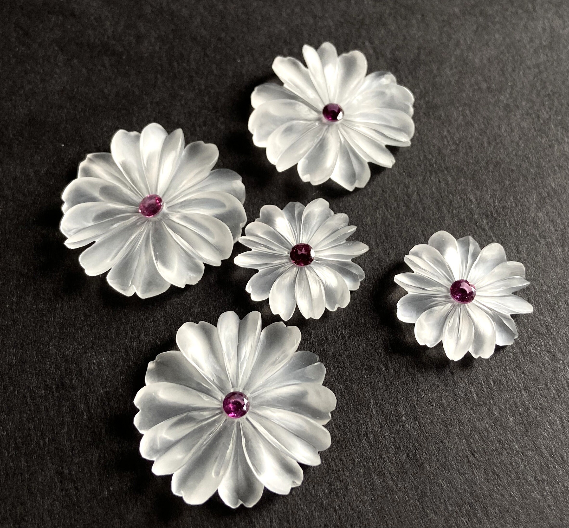 AAA Quality Natural Crystal Flower carved Loose Etsy