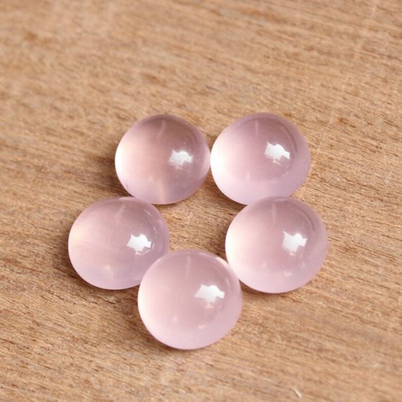 AAA Quality Natural Pink Rose Quartz Round Cabochon loose Gemstone Brilliont colour11 mm 2 pcs price