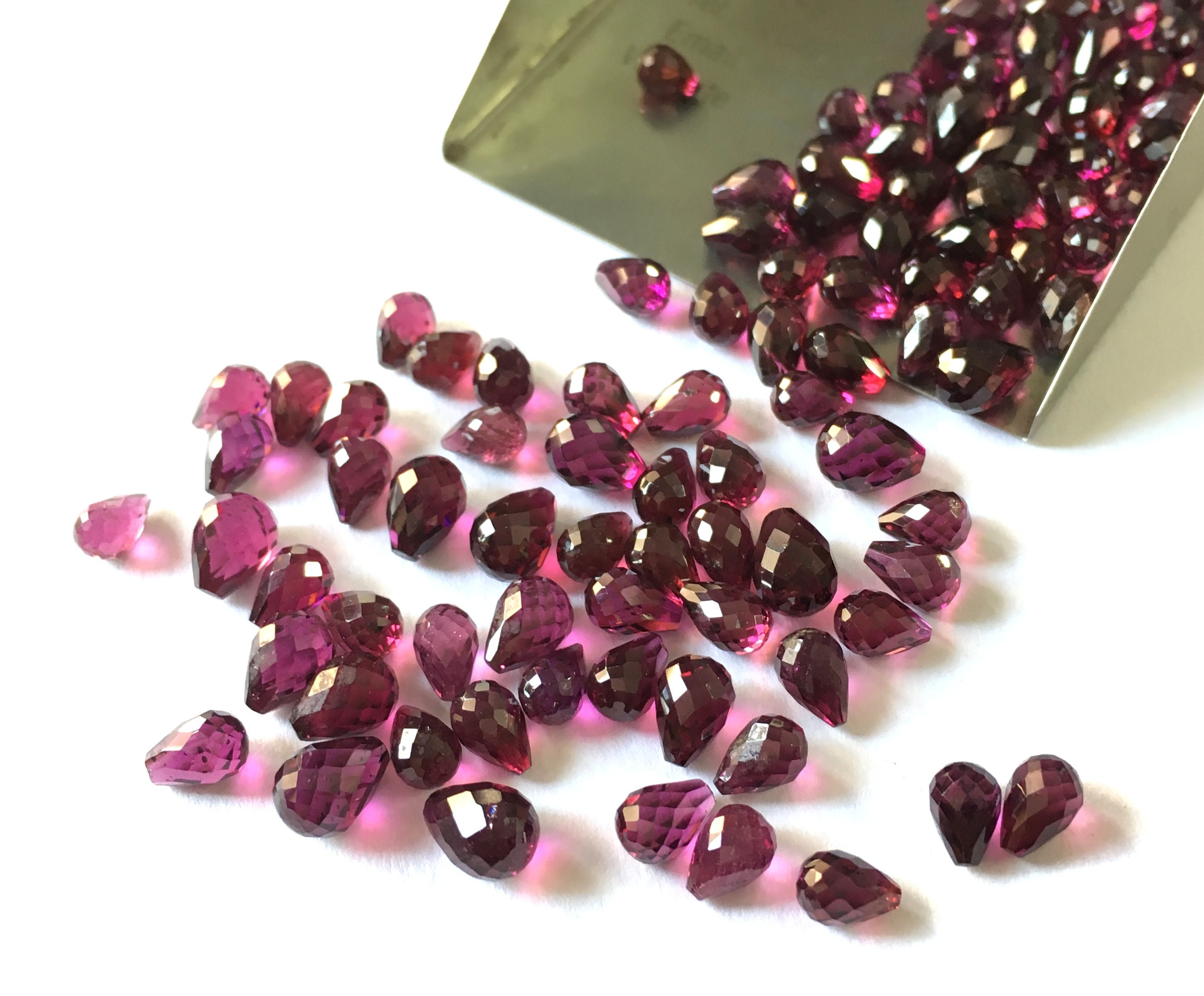 Natural Rhodolite Stone/Rhodolite Faceted 5x7 mm Etsy