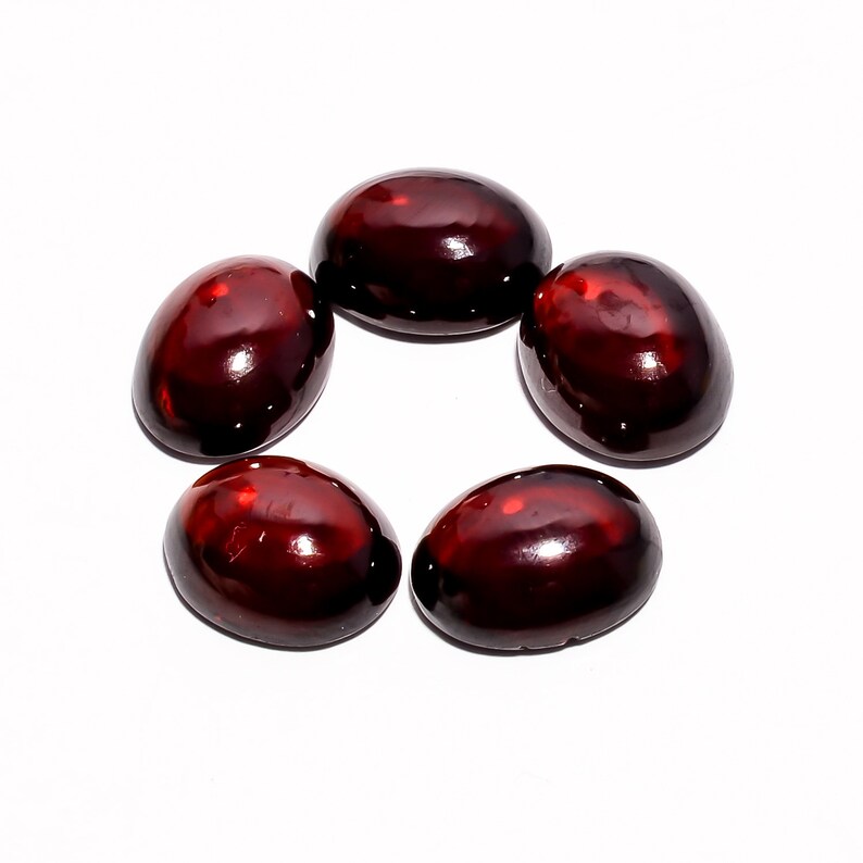 100/% Natural Mozambique Garnet Oval Cabochon Loose Gemstone 5 Pcs Price SL-297 16.65 Ct