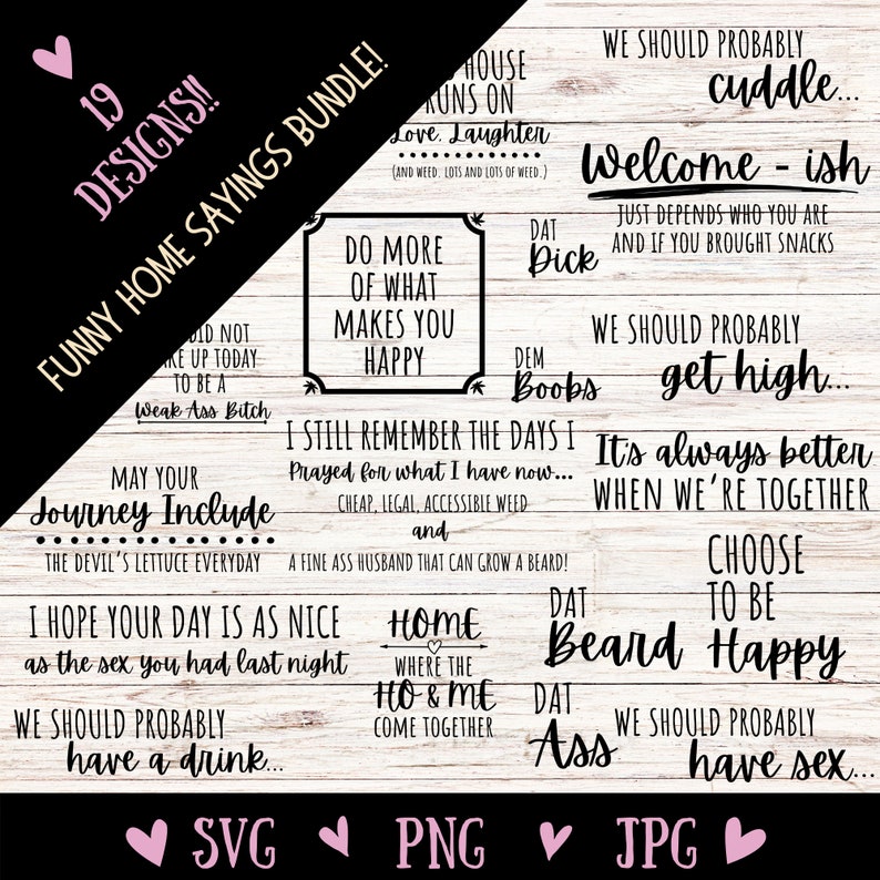 SVG Funny Home Sayings Bundle SVG Home and Bedroom Sayings Etsy