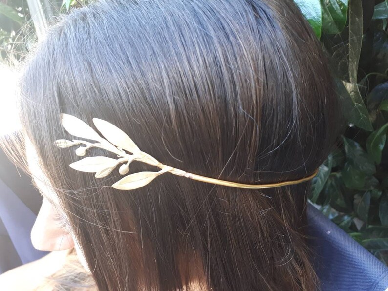 boho jewellery Bridal accessories Handmade bronze hair accessory ancient Greek accessories olive leaf