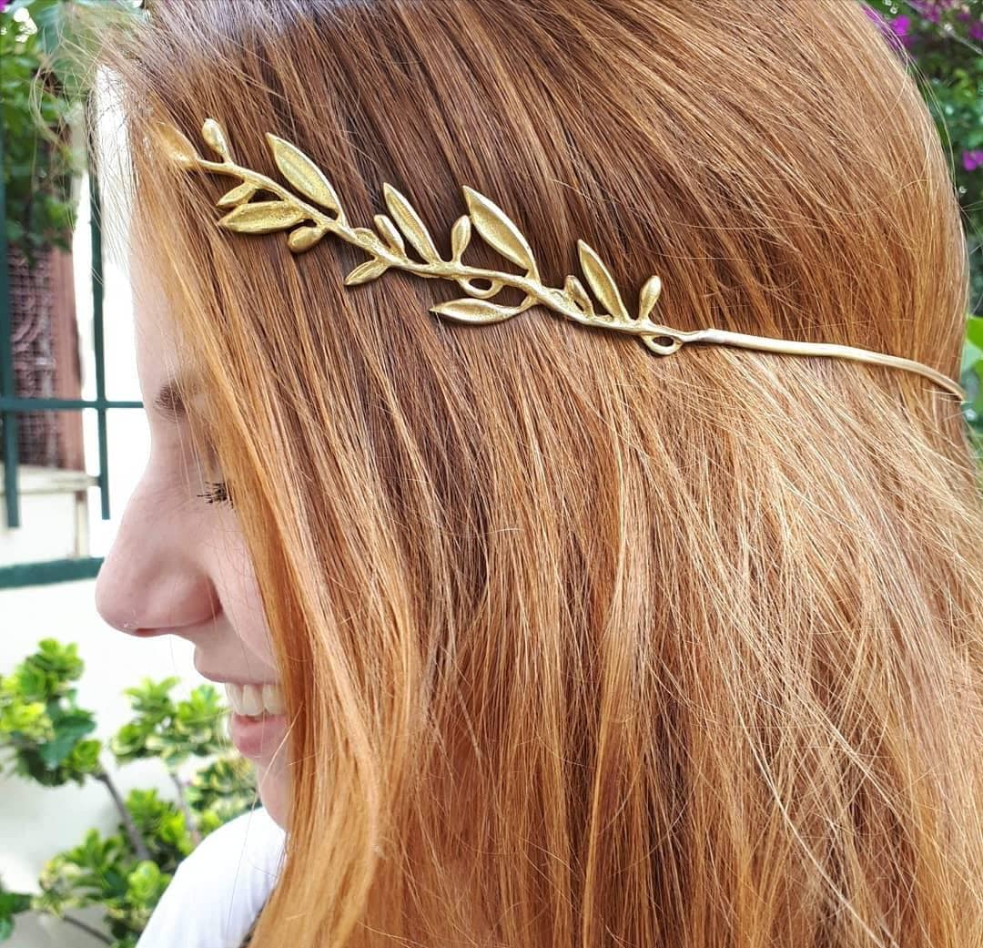 Árbol genealógico carrete Ondas Accesorios para el cabello griego antiguo joyas de bronce - Etsy México