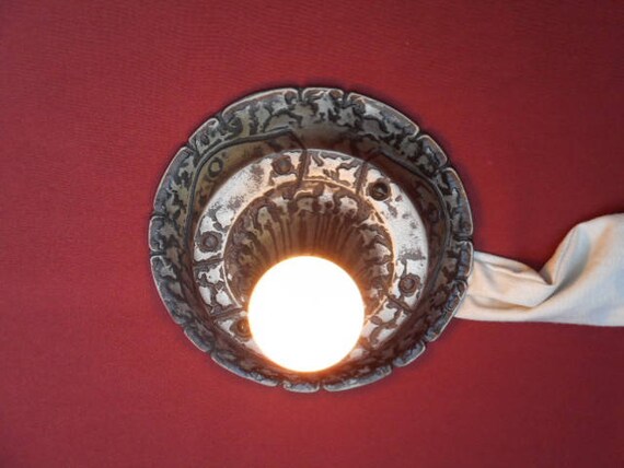 1920s Gothic Arts Crafts Flush Mount Ceiling Fixture Etsy