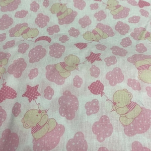Pink teddy bear cotton