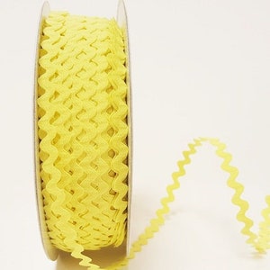 Zitrone Sorbet Ric Rac Mini, 7 mm breit. Pro Meter