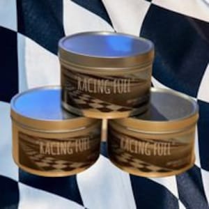 Race Fuel Scent Candle: Racing, Race Car, Racing Gifts, Checkered Flag, Man Candle, Fathers Day Gift, Fathers Gift, Race Fuel Candle