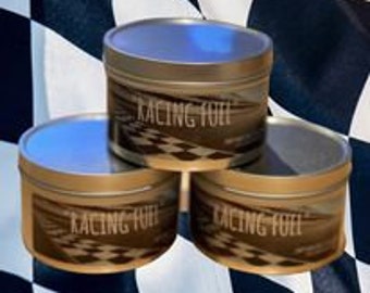 Race Fuel Scent Candle: Racing, Race Car, Racing Gifts, Checkered Flag, Man Candle, Fathers Day Gift, Fathers Gift, Race Fuel Candle