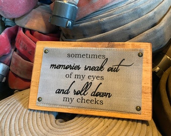 Fire Hose Sign with inspirational quote. Great gift for her, gift for wife, gift for mom or mothers day gift. A wall sign for home decor.
