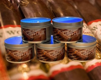 Cuban Cigars Scented Candle: Man Gifts,Men Gift, Fathers Day Gift, Gift for Men, Firefighter, Firefighter Gift, Gift for Firefighter